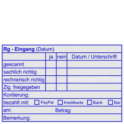 Buchungsstempel Rechnungseingang Zahlung freigegeben • 5211