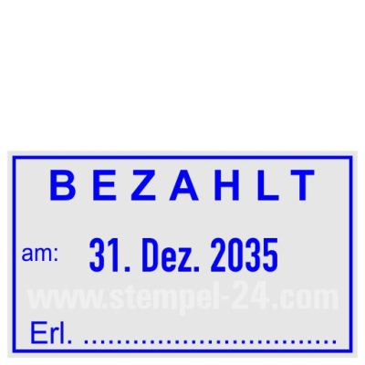 Stempel Bezahlt erledigt am • 5430