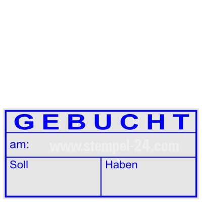 Kontierungsstempel Gebucht am Soll Haben • 5204