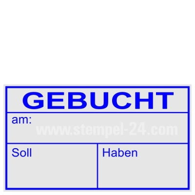 Stempel Gebucht am Soll Haben • 5203
