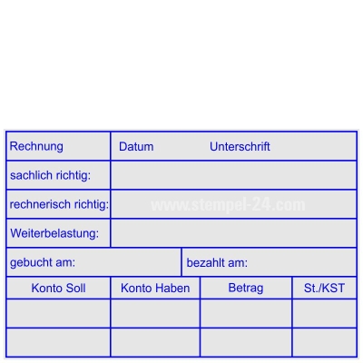 Kontierungsstempel Rechnung Weiterbelastung 5211