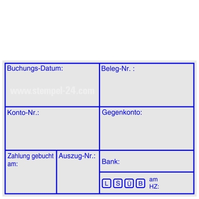 Holzstempel Buchung • Holzstempel 50 x 70 mm •