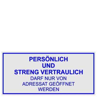 Stempel Persönlich und Streng Vertraulich 5204