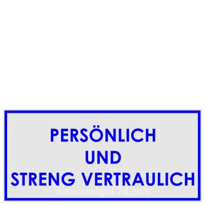 Stempel Persönlich und Streng Vertraulich • 5204