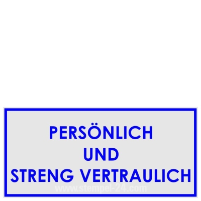 Stempel Persönlich und Streng Vertraulich 5204