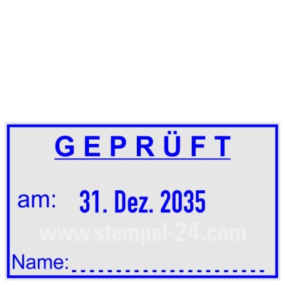 Stempel Geprüft Name Unterschrift • 5440