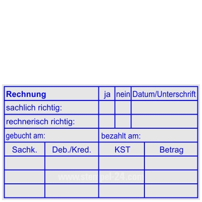 Kontierungsstempel Debitoren Kreditoren • 5211