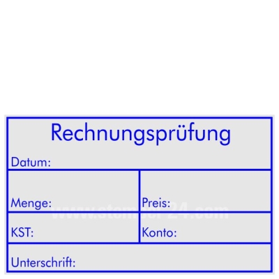 Kontierungsstempel Rechnungsprüfung Menge Preis KST Konto  • Trodat 5206