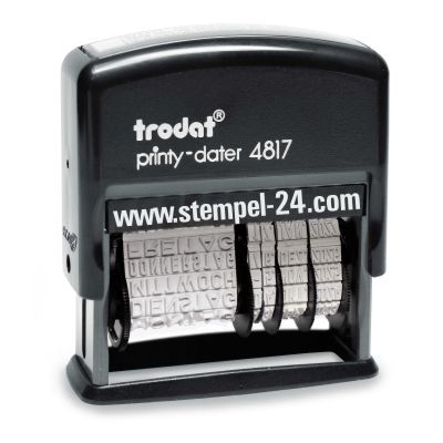 Stempel Trodat Printy Classic Wortbandstempel mit Wochentag und Datum verstellbar • Trodat Printy 4817/B •