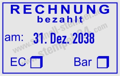 Stempel Rechnung bezahlt mit EC-Karte Bar • 5440