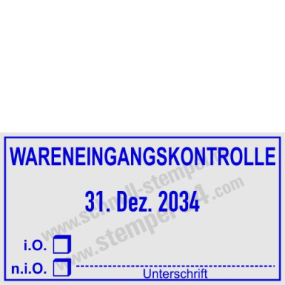 5460 Wareneingangskontrolle i.O n.i.O Unterschrift