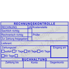 Kontrollstempel Rechnung Zahlungsziel Zahlung Freigegeben • 5208 •
