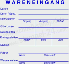 Stempel Wareneingang Gitterboxen Europaletten Einwegpaletten Diverse • 5212