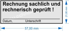 Stempel Rechnungsprüfung Rechnung sachlich rechnerisch geprüft Unterschrift • Trodat Printy 4913 •